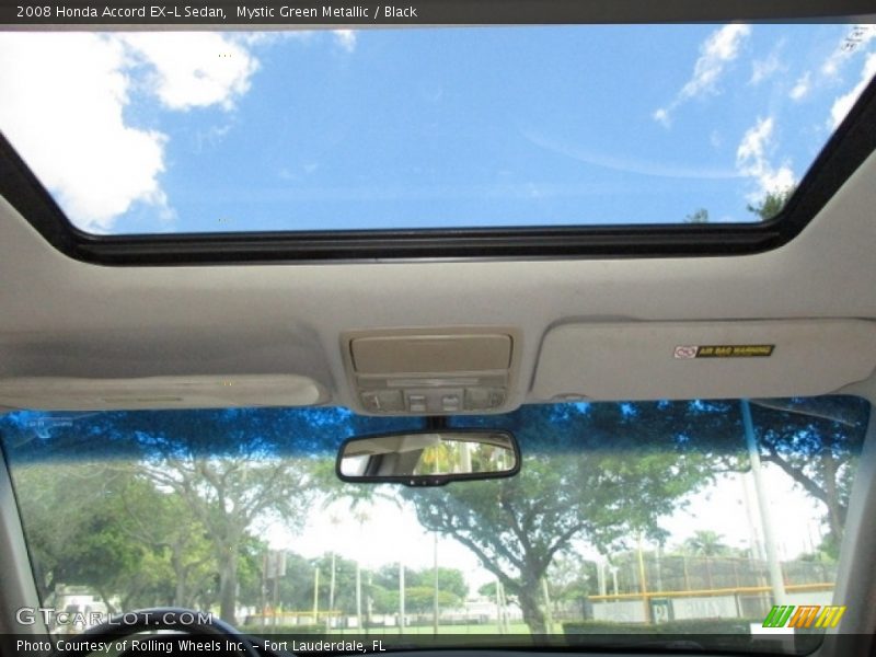 Mystic Green Metallic / Black 2008 Honda Accord EX-L Sedan