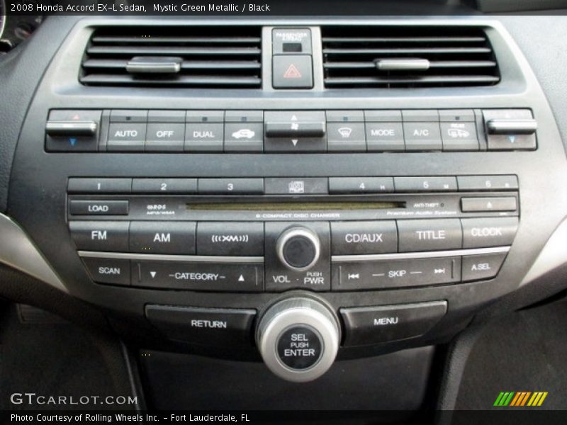 Mystic Green Metallic / Black 2008 Honda Accord EX-L Sedan