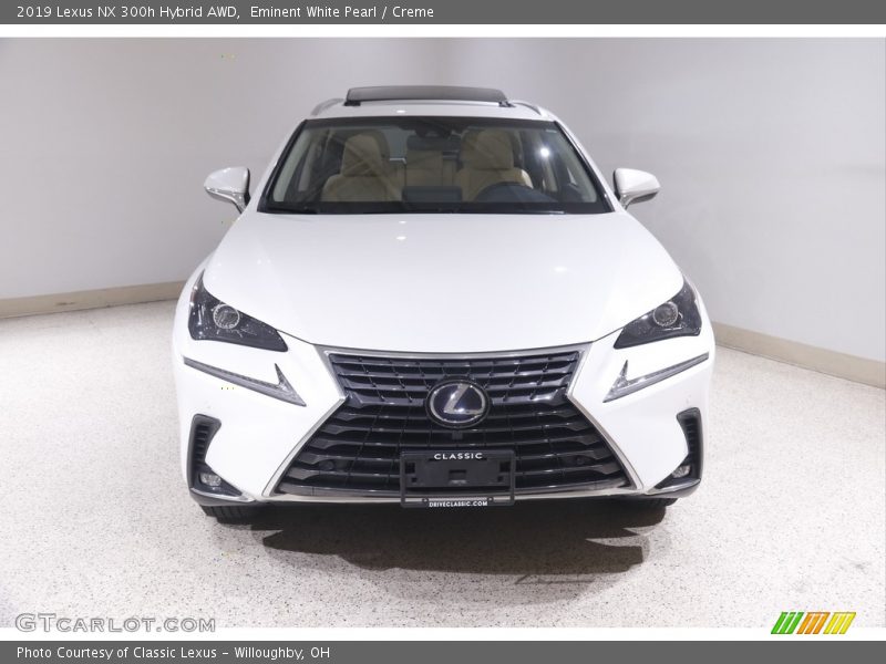 Eminent White Pearl / Creme 2019 Lexus NX 300h Hybrid AWD