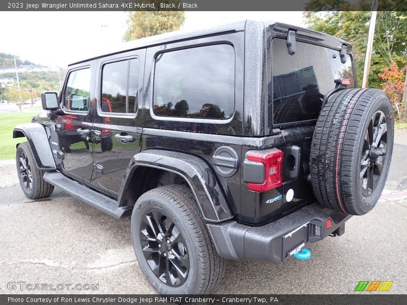 Black / Black 2023 Jeep Wrangler Unlimited Sahara 4XE Hybrid