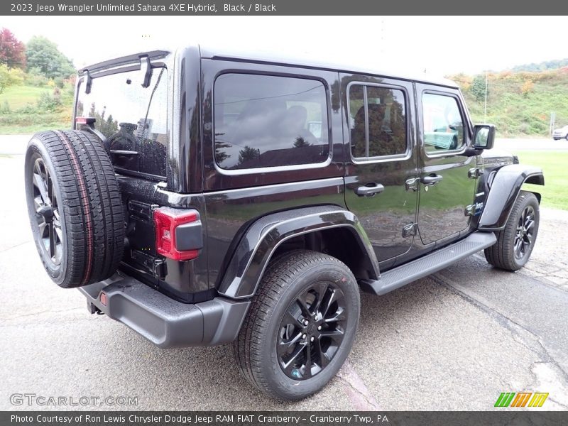 Black / Black 2023 Jeep Wrangler Unlimited Sahara 4XE Hybrid