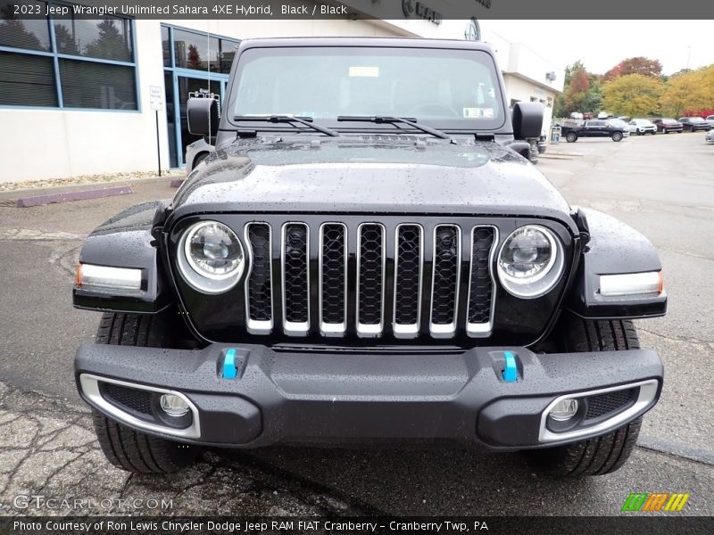 Black / Black 2023 Jeep Wrangler Unlimited Sahara 4XE Hybrid