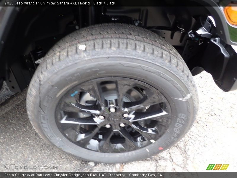 Black / Black 2023 Jeep Wrangler Unlimited Sahara 4XE Hybrid
