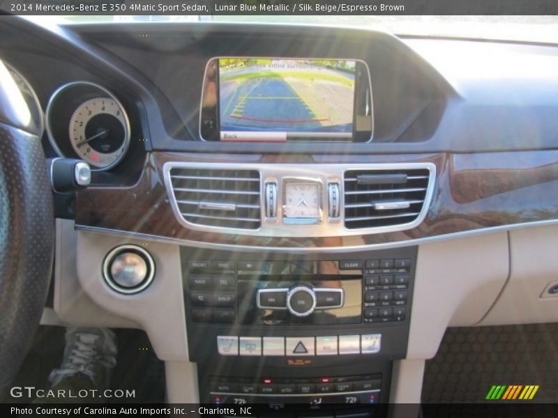 Lunar Blue Metallic / Silk Beige/Espresso Brown 2014 Mercedes-Benz E 350 4Matic Sport Sedan
