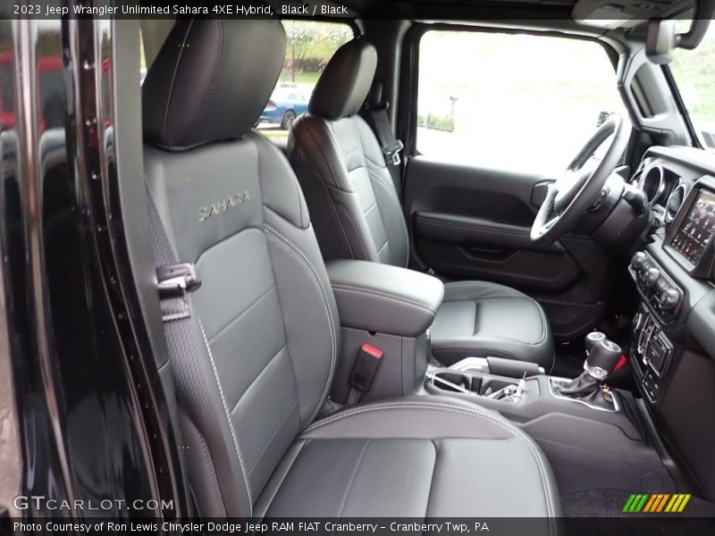 Black / Black 2023 Jeep Wrangler Unlimited Sahara 4XE Hybrid