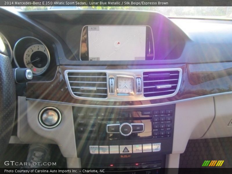 Lunar Blue Metallic / Silk Beige/Espresso Brown 2014 Mercedes-Benz E 350 4Matic Sport Sedan