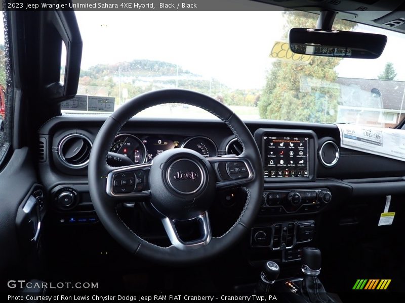 Black / Black 2023 Jeep Wrangler Unlimited Sahara 4XE Hybrid