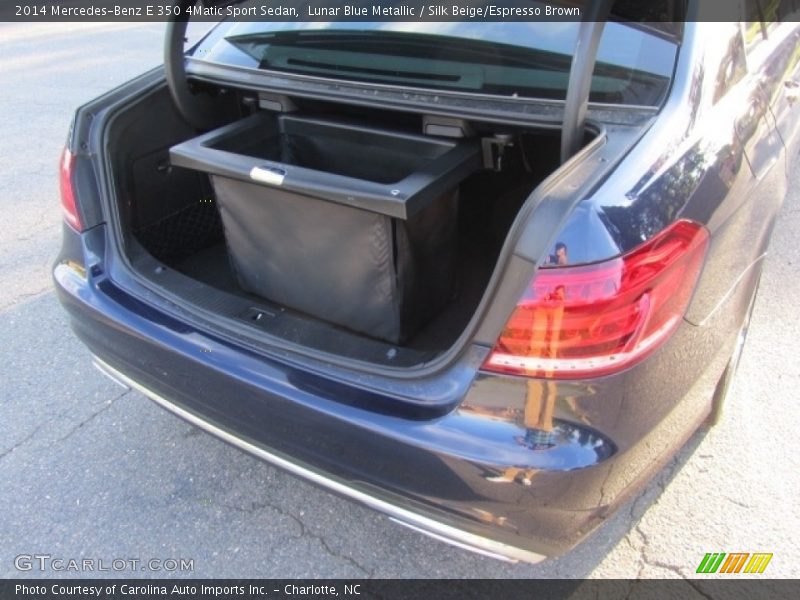 Lunar Blue Metallic / Silk Beige/Espresso Brown 2014 Mercedes-Benz E 350 4Matic Sport Sedan