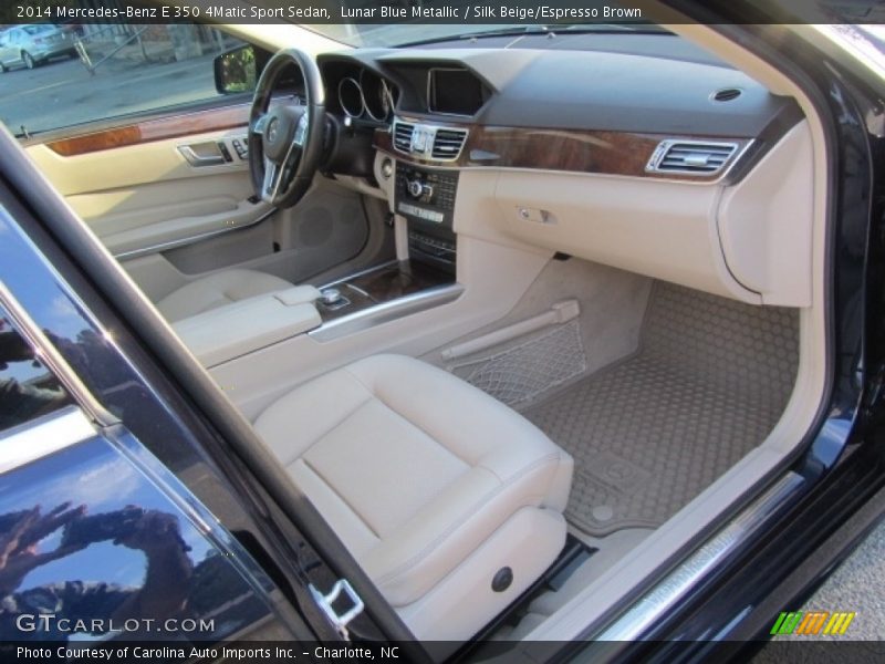 Lunar Blue Metallic / Silk Beige/Espresso Brown 2014 Mercedes-Benz E 350 4Matic Sport Sedan