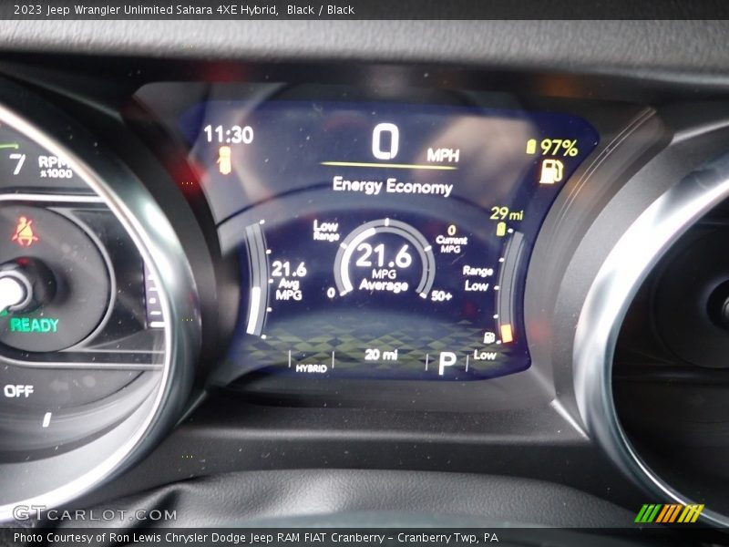 Black / Black 2023 Jeep Wrangler Unlimited Sahara 4XE Hybrid