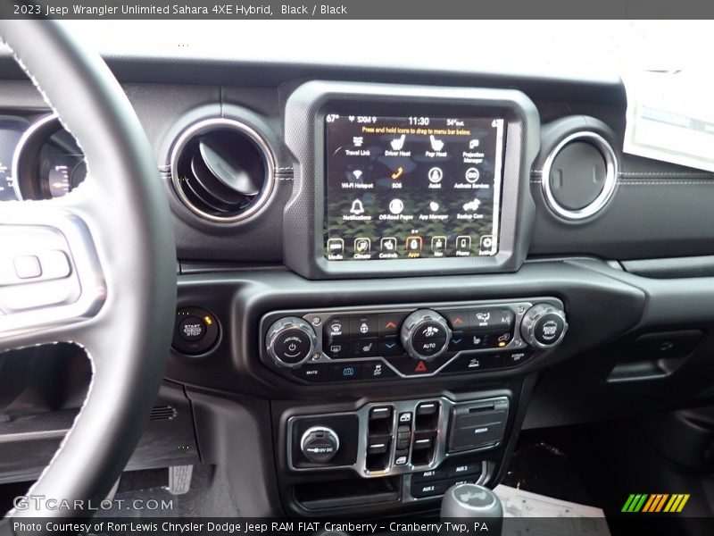 Black / Black 2023 Jeep Wrangler Unlimited Sahara 4XE Hybrid