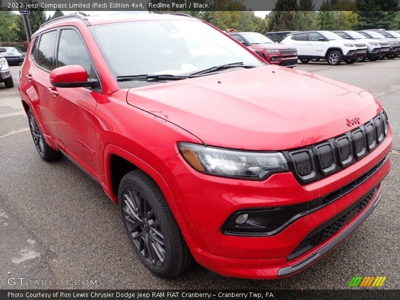 Front 3/4 View of 2022 Compass Limited (Red) Edition 4x4