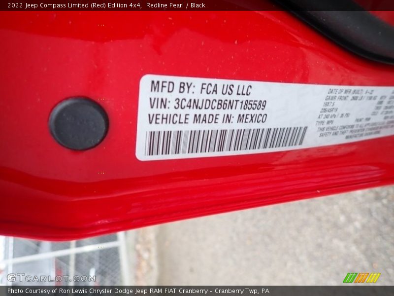 Redline Pearl / Black 2022 Jeep Compass Limited (Red) Edition 4x4
