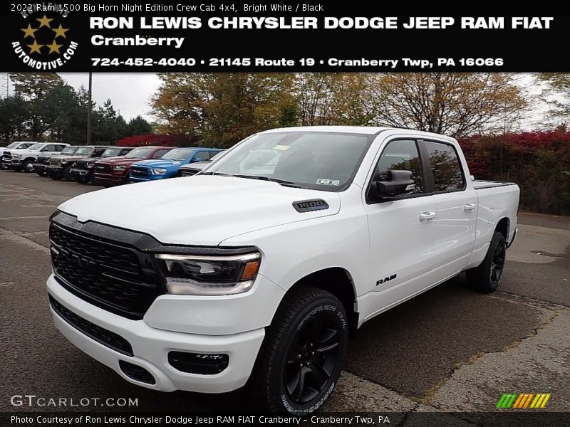Bright White / Black 2022 Ram 1500 Big Horn Night Edition Crew Cab 4x4