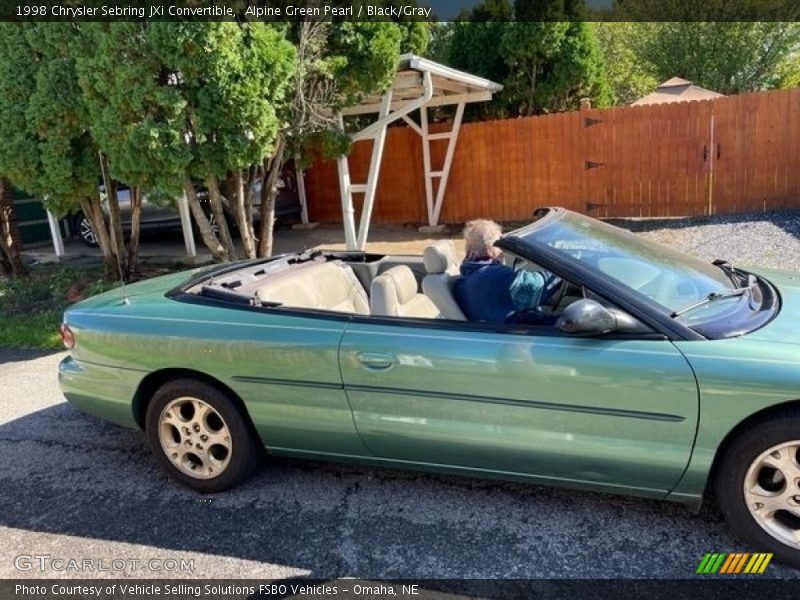 Alpine Green Pearl / Black/Gray 1998 Chrysler Sebring JXi Convertible