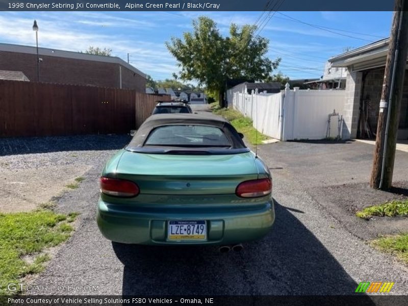 Alpine Green Pearl / Black/Gray 1998 Chrysler Sebring JXi Convertible