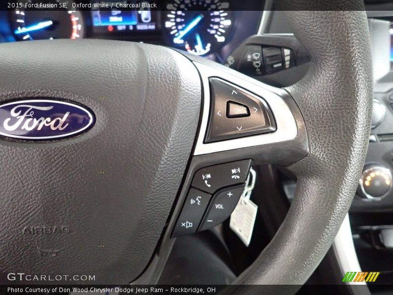 Oxford White / Charcoal Black 2015 Ford Fusion SE