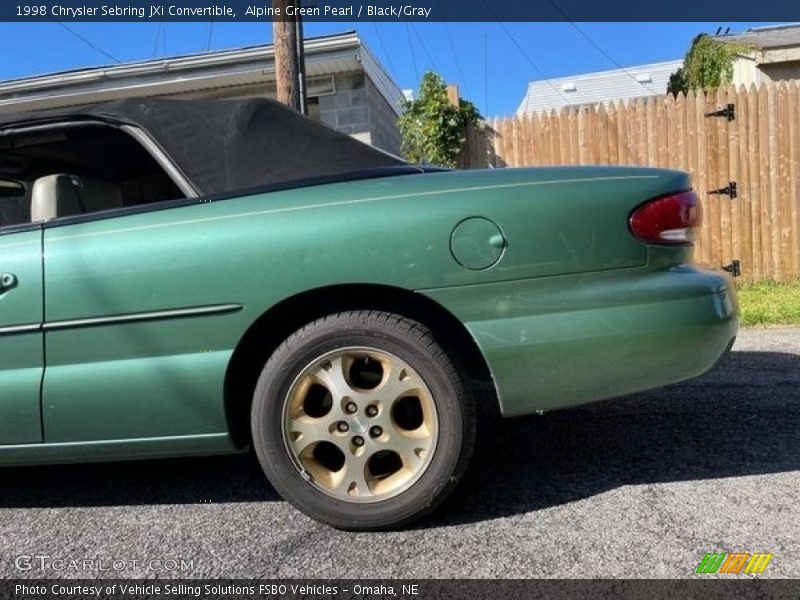 Alpine Green Pearl / Black/Gray 1998 Chrysler Sebring JXi Convertible