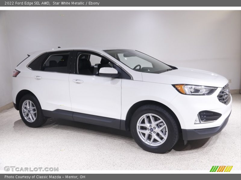 Star White Metallic / Ebony 2022 Ford Edge SEL AWD