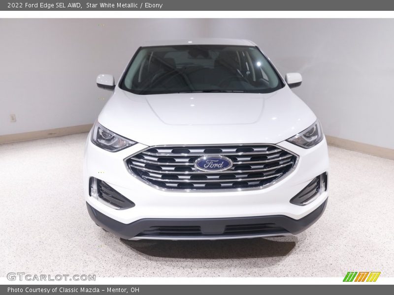 Star White Metallic / Ebony 2022 Ford Edge SEL AWD