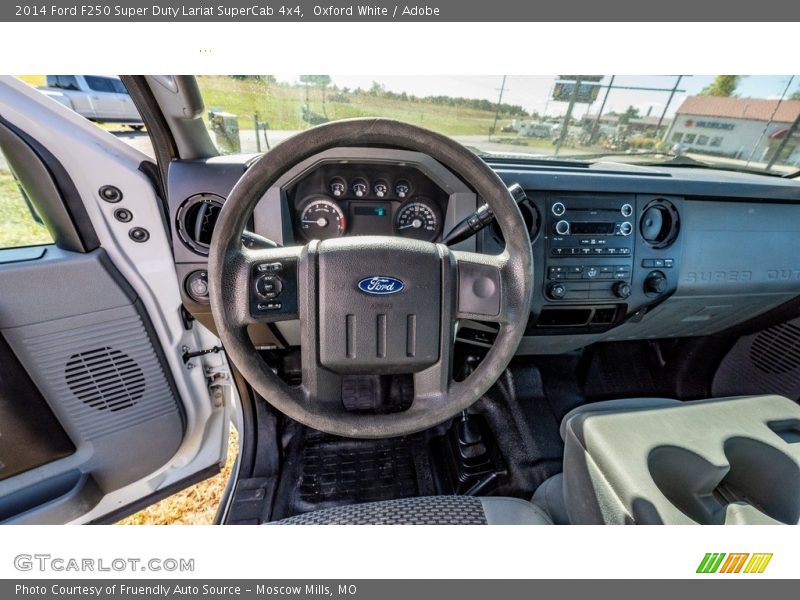 Oxford White / Adobe 2014 Ford F250 Super Duty Lariat SuperCab 4x4