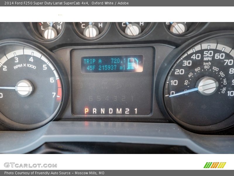 Oxford White / Adobe 2014 Ford F250 Super Duty Lariat SuperCab 4x4