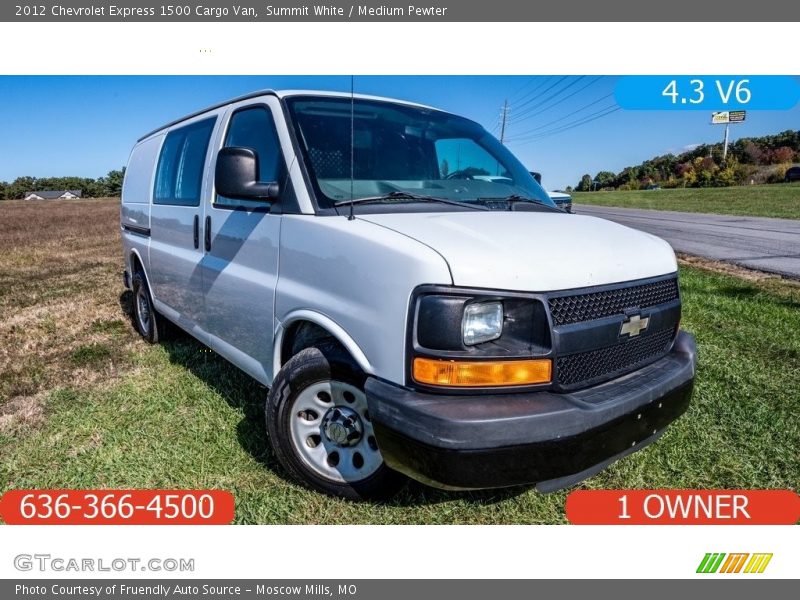 Summit White / Medium Pewter 2012 Chevrolet Express 1500 Cargo Van