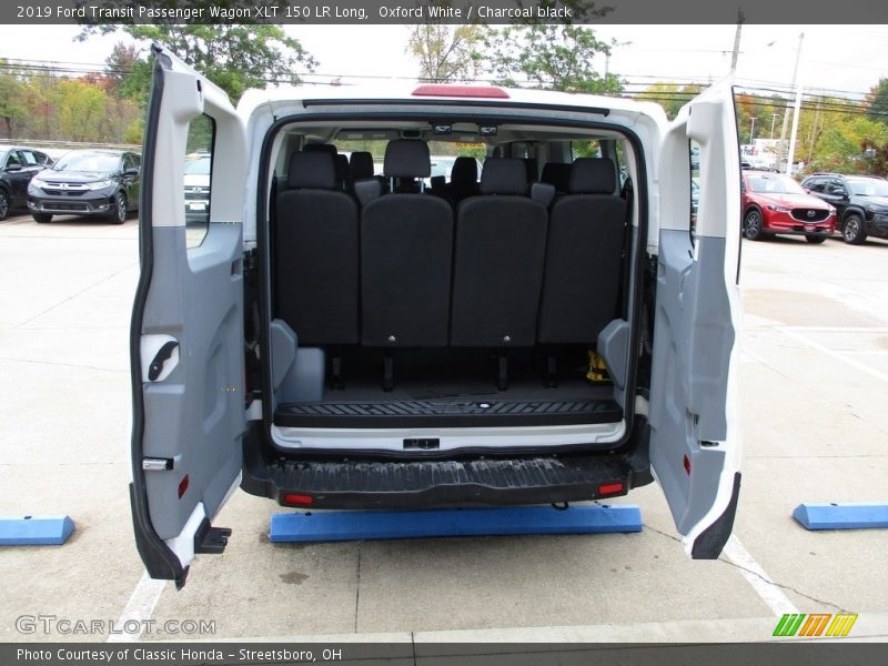 Oxford White / Charcoal black 2019 Ford Transit Passenger Wagon XLT 150 LR Long