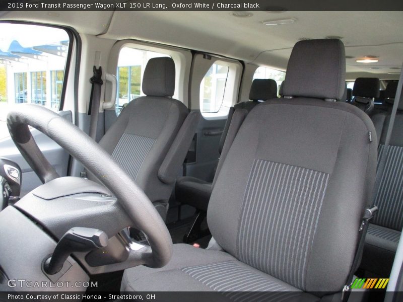 Oxford White / Charcoal black 2019 Ford Transit Passenger Wagon XLT 150 LR Long