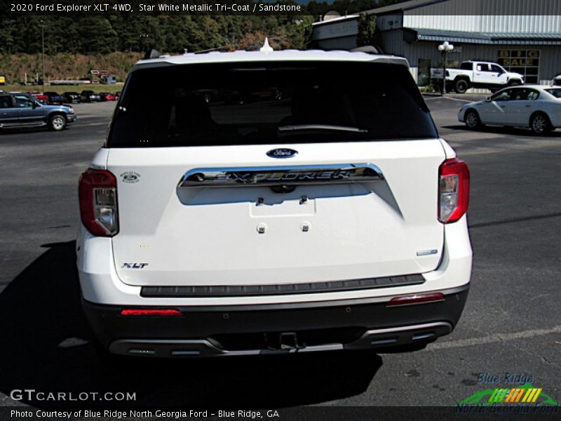 Star White Metallic Tri-Coat / Sandstone 2020 Ford Explorer XLT 4WD