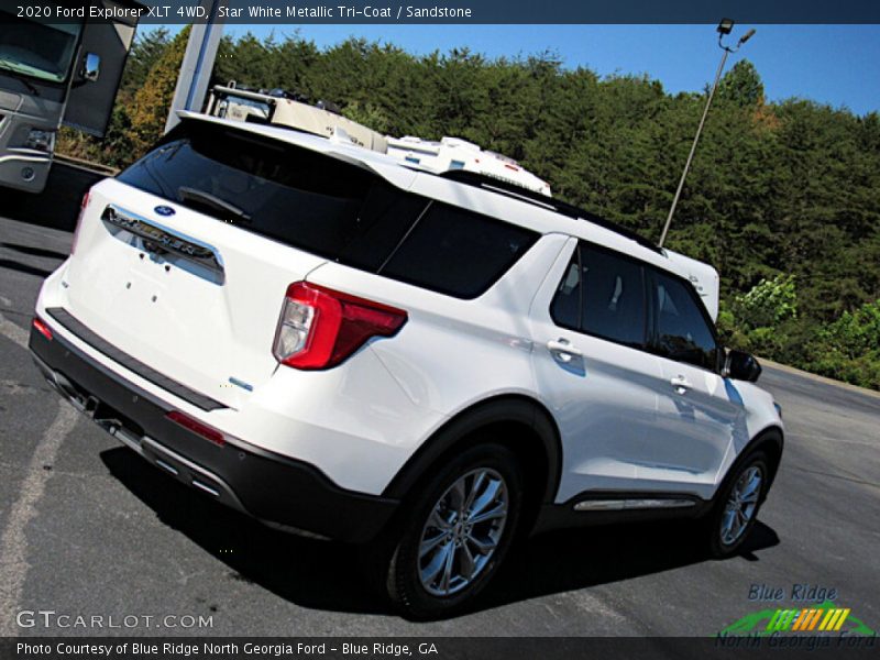 Star White Metallic Tri-Coat / Sandstone 2020 Ford Explorer XLT 4WD