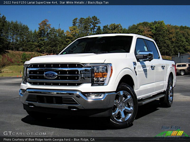 Star White Metallic / Black/Baja Tan 2022 Ford F150 Lariat SuperCrew 4x4