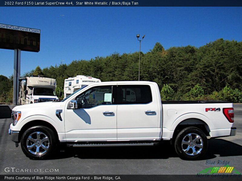 Star White Metallic / Black/Baja Tan 2022 Ford F150 Lariat SuperCrew 4x4