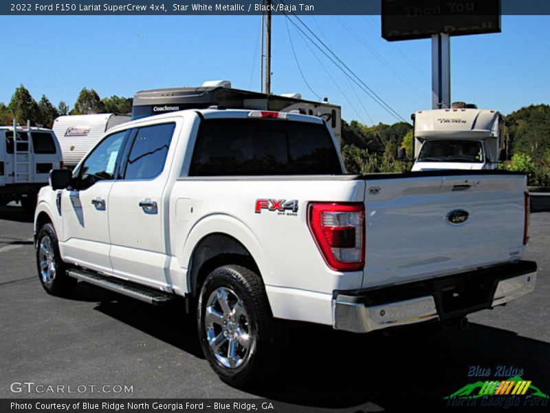 Star White Metallic / Black/Baja Tan 2022 Ford F150 Lariat SuperCrew 4x4