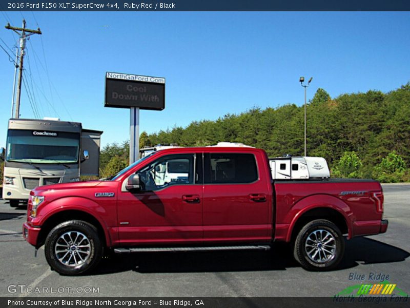 Ruby Red / Black 2016 Ford F150 XLT SuperCrew 4x4