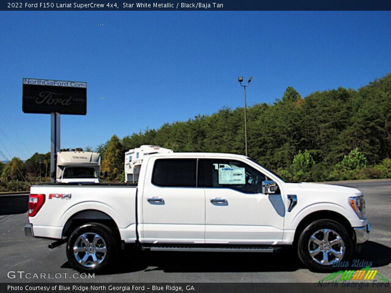 Star White Metallic / Black/Baja Tan 2022 Ford F150 Lariat SuperCrew 4x4