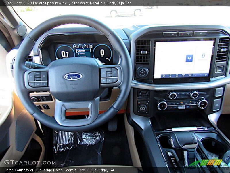 Star White Metallic / Black/Baja Tan 2022 Ford F150 Lariat SuperCrew 4x4