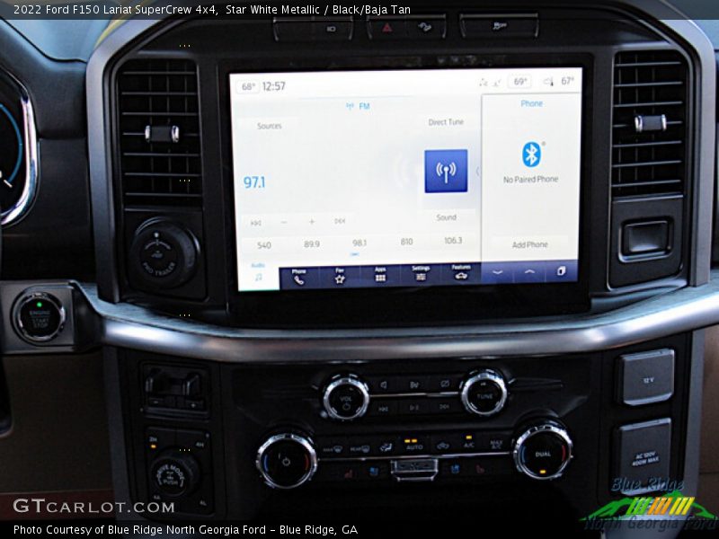 Star White Metallic / Black/Baja Tan 2022 Ford F150 Lariat SuperCrew 4x4