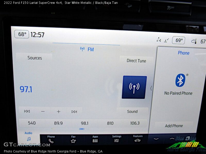 Star White Metallic / Black/Baja Tan 2022 Ford F150 Lariat SuperCrew 4x4