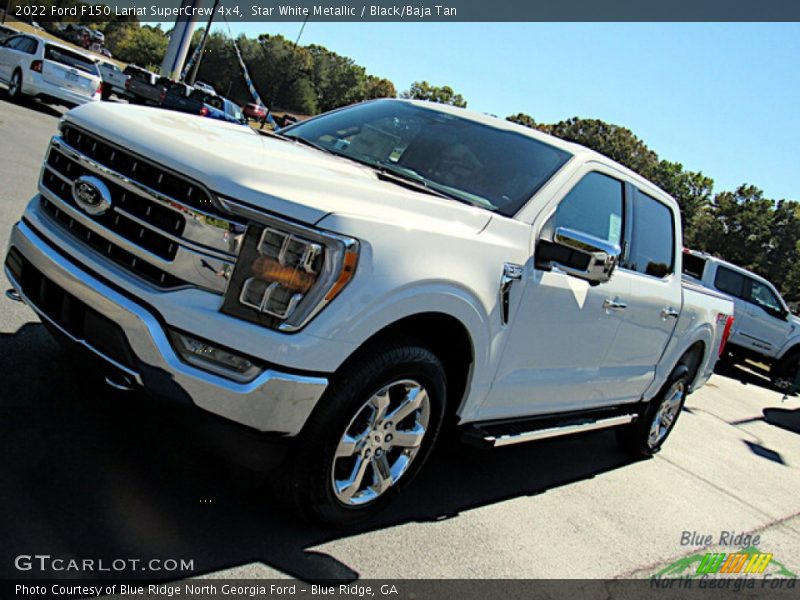 Star White Metallic / Black/Baja Tan 2022 Ford F150 Lariat SuperCrew 4x4