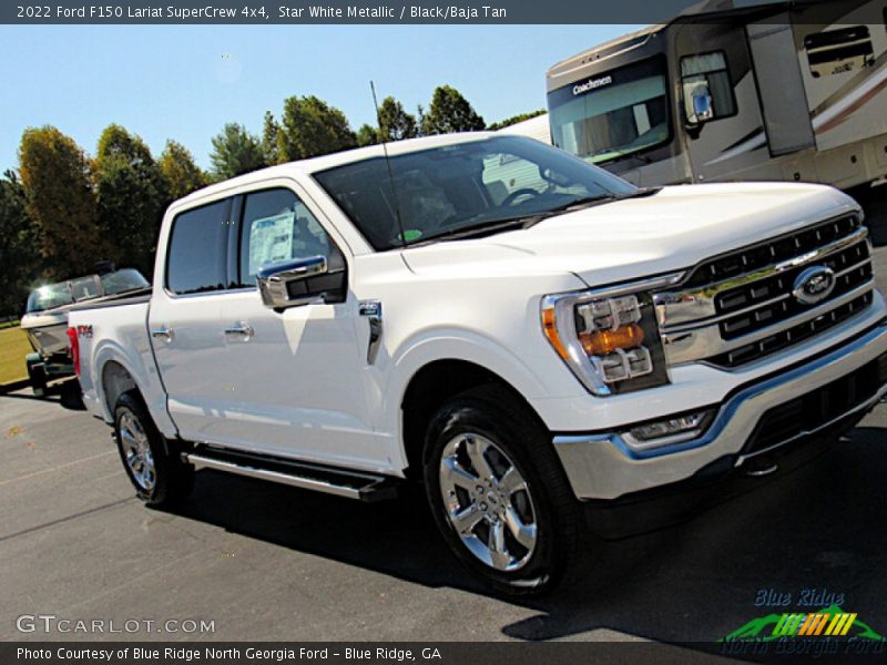 Star White Metallic / Black/Baja Tan 2022 Ford F150 Lariat SuperCrew 4x4