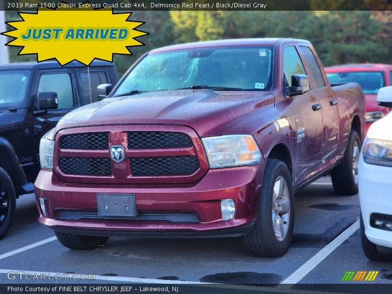 Delmonico Red Pearl / Black/Diesel Gray 2019 Ram 1500 Classic Express Quad Cab 4x4