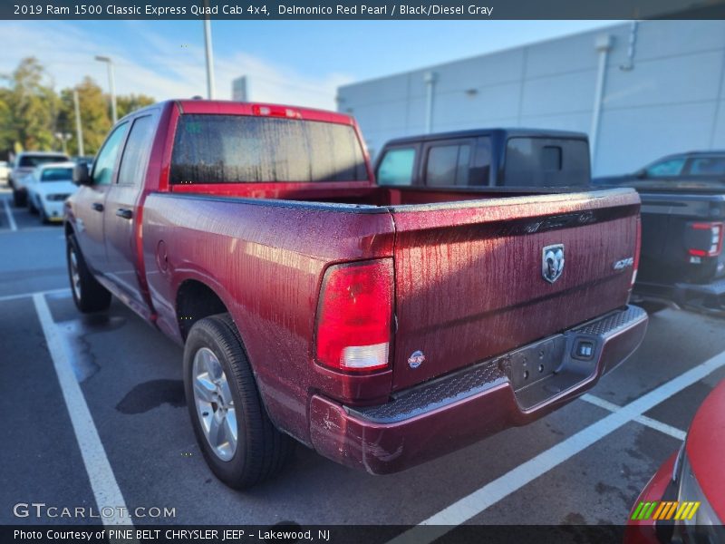 Delmonico Red Pearl / Black/Diesel Gray 2019 Ram 1500 Classic Express Quad Cab 4x4