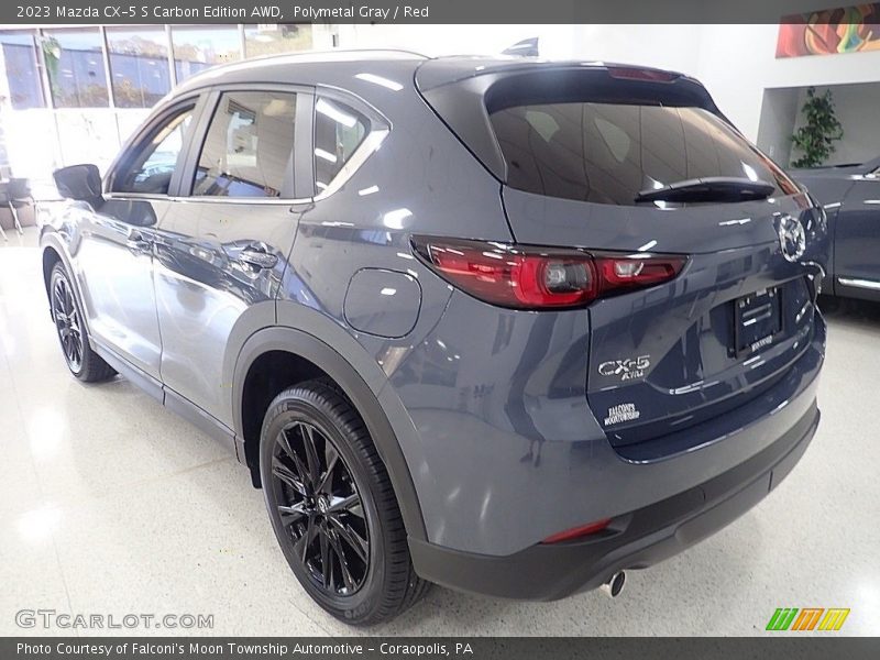 Polymetal Gray / Red 2023 Mazda CX-5 S Carbon Edition AWD