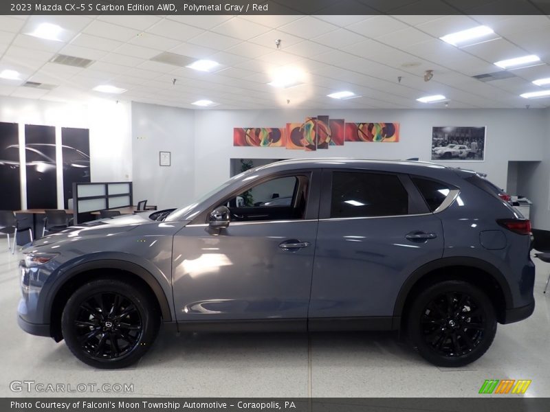Polymetal Gray / Red 2023 Mazda CX-5 S Carbon Edition AWD