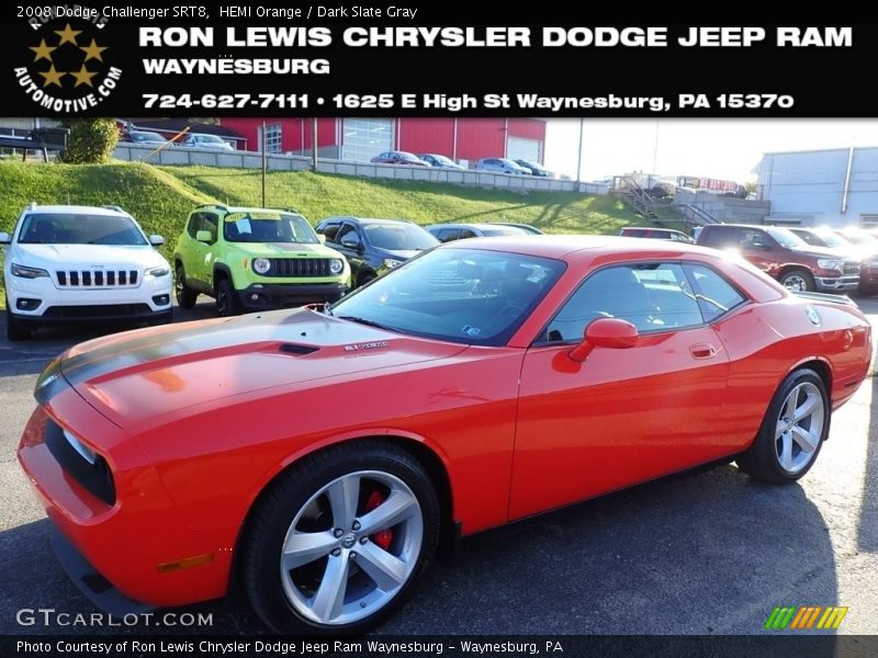 HEMI Orange / Dark Slate Gray 2008 Dodge Challenger SRT8