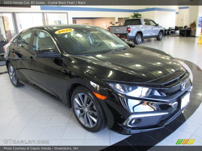 Crystal Black Pearl / Black 2020 Honda Civic EX Sedan