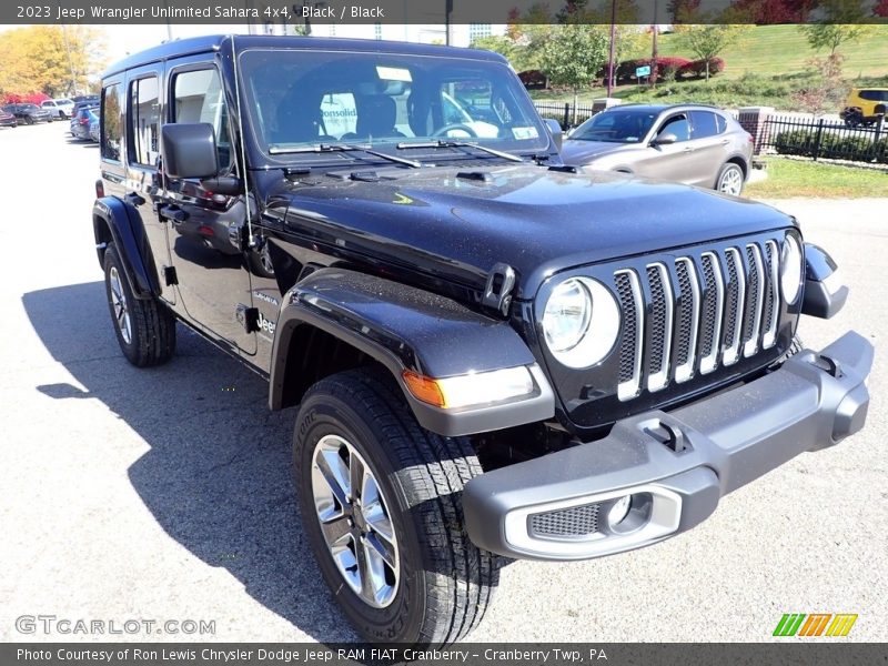 Black / Black 2023 Jeep Wrangler Unlimited Sahara 4x4