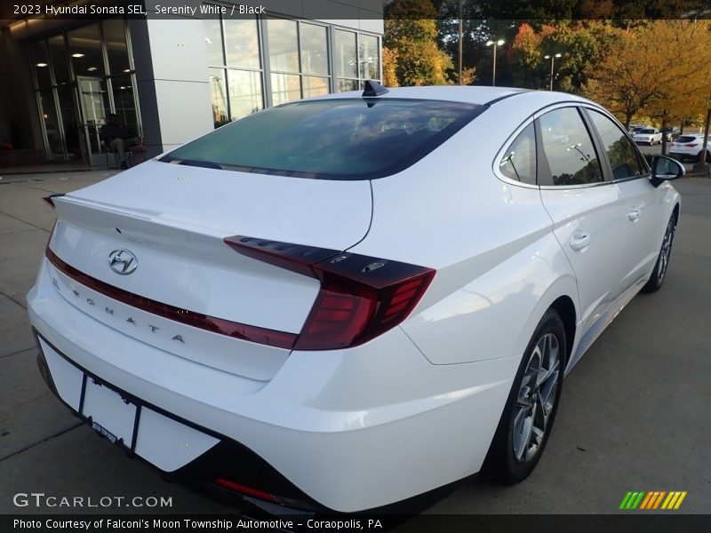 Serenity White / Black 2023 Hyundai Sonata SEL