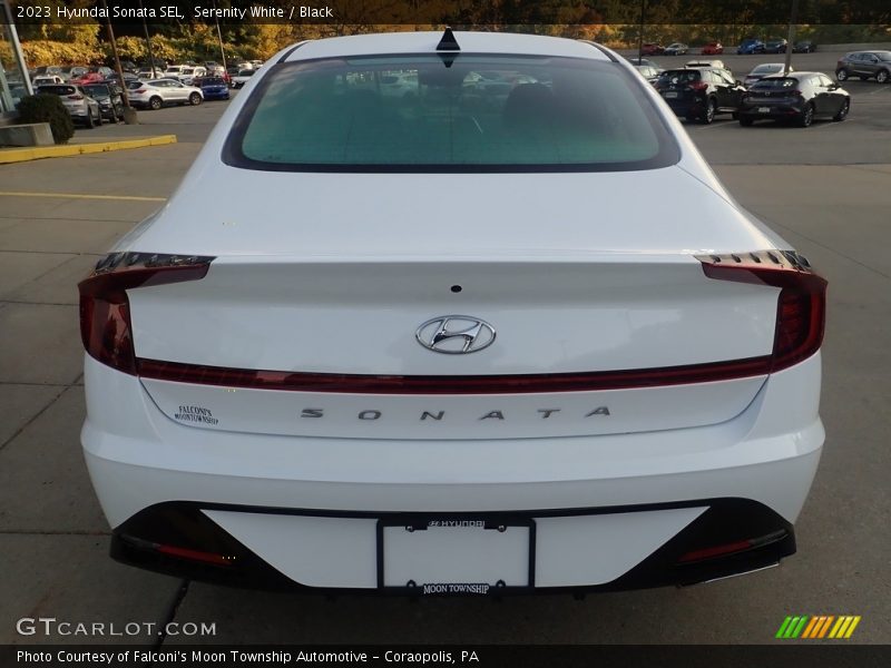 Serenity White / Black 2023 Hyundai Sonata SEL